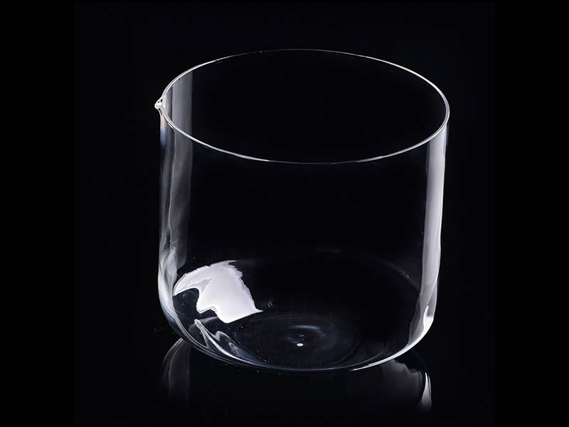 Crisol de vidrio de sílice de cuarzo transparente de alta pureza